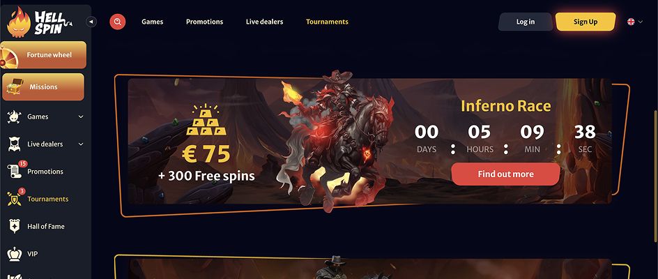 HellSpin kasinoalusta